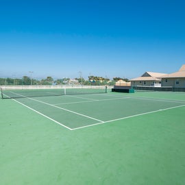 Tennis Courts and Pelican Beach