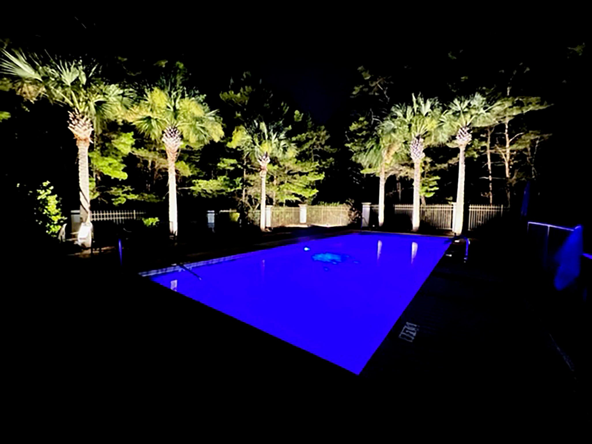 Community pool at night!