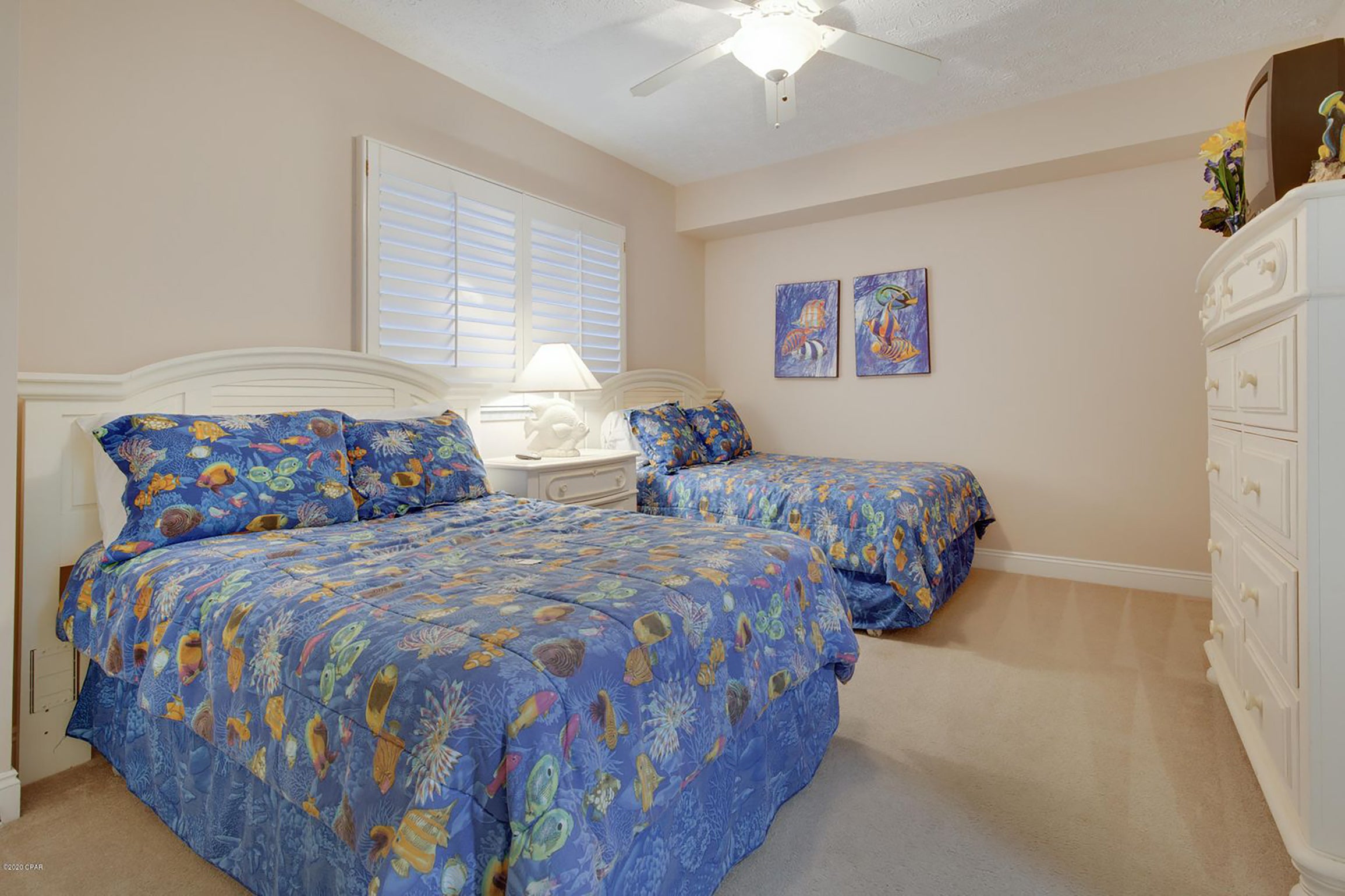 Guest bedroom with two beds