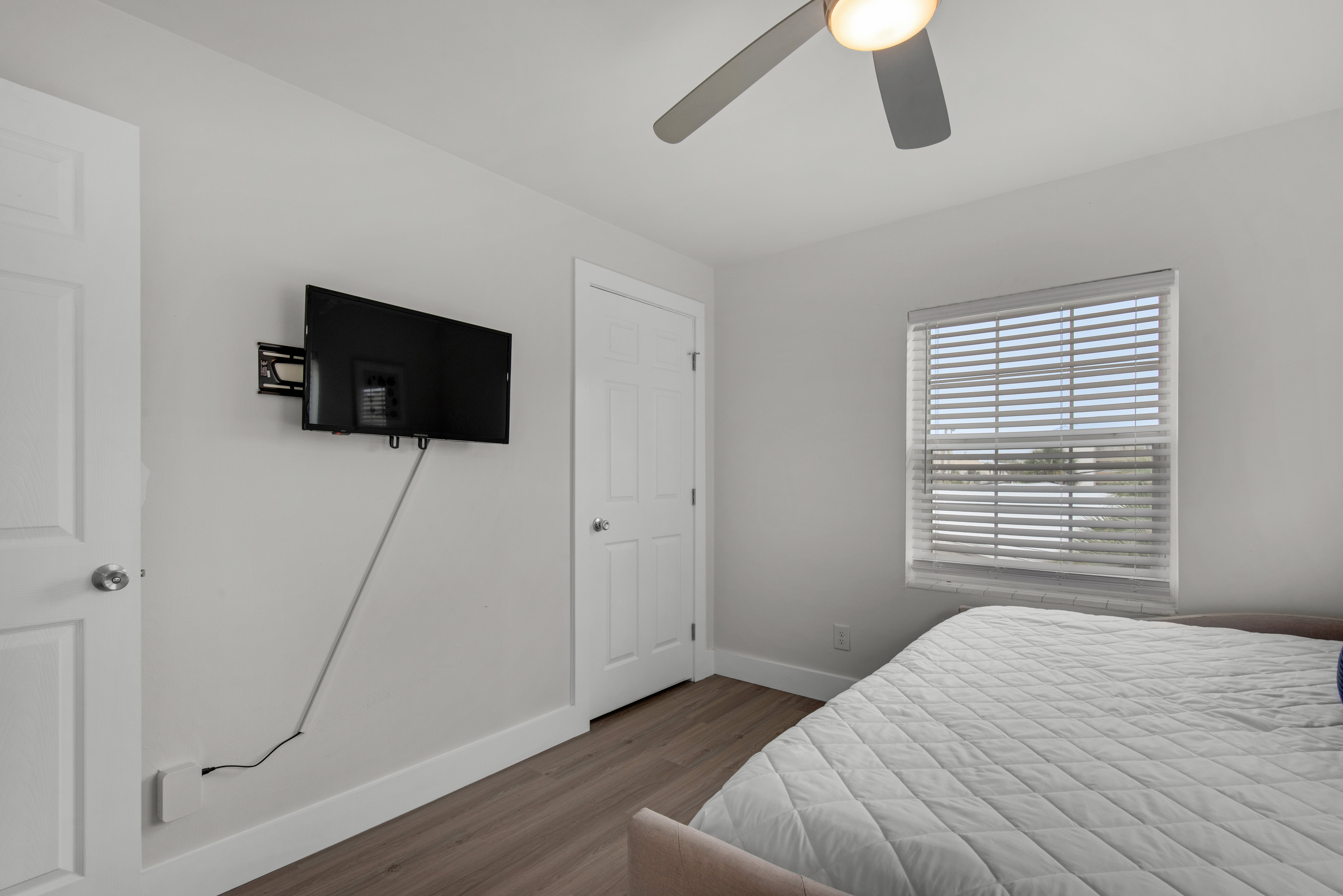 Guest bedroom with flat screen