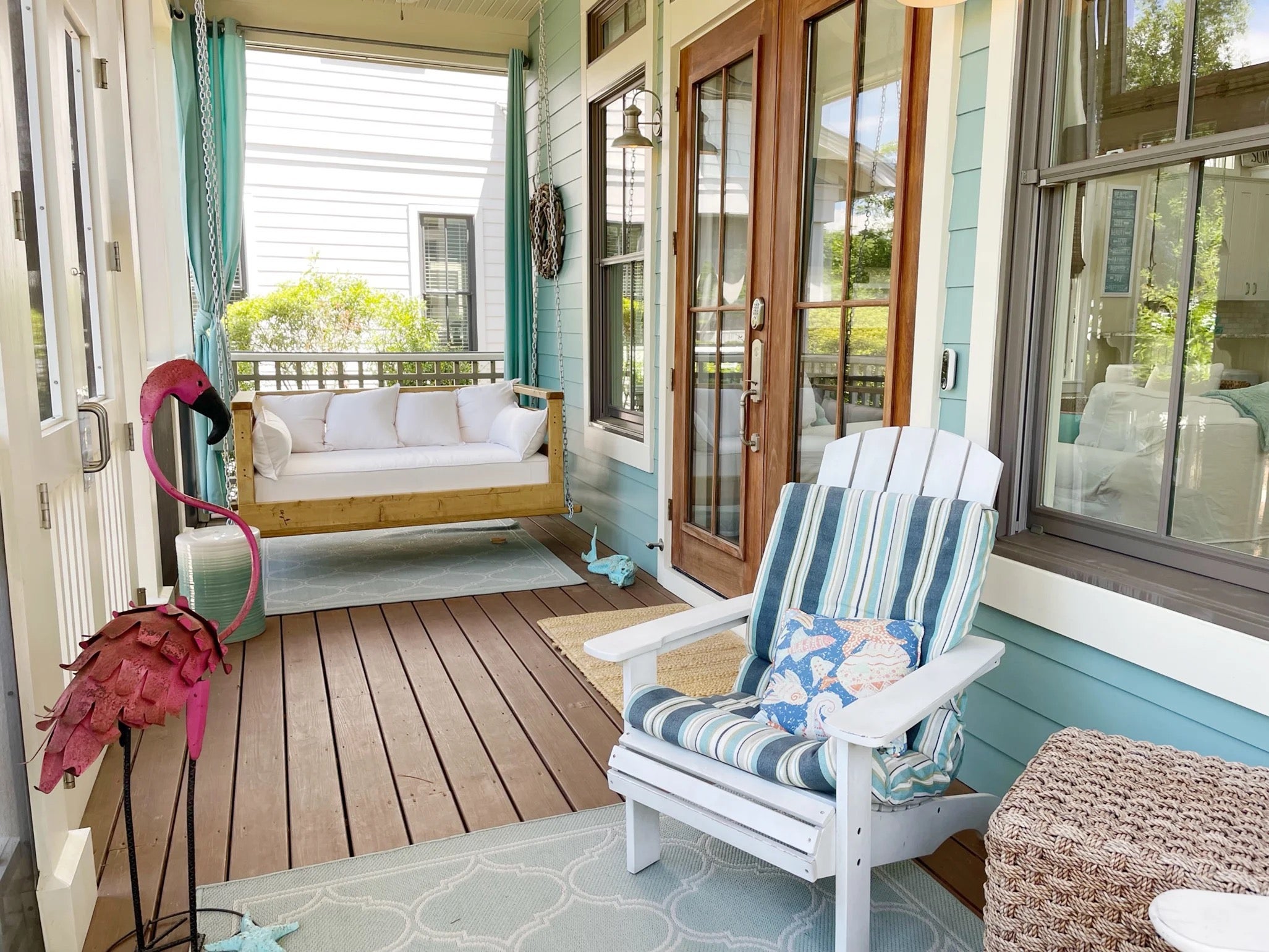 Relax and swing on the front porch 