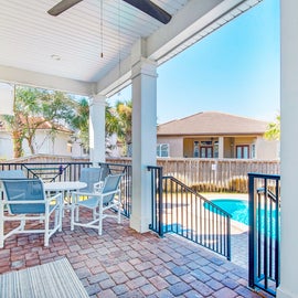 Covered Porch area leading to pool deck