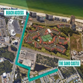 The Sand Castle Beach Access Map