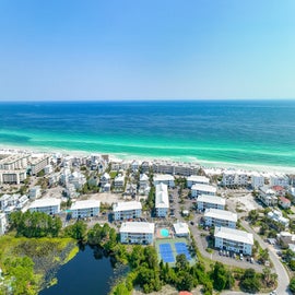 Aerial view of Beachside Villas