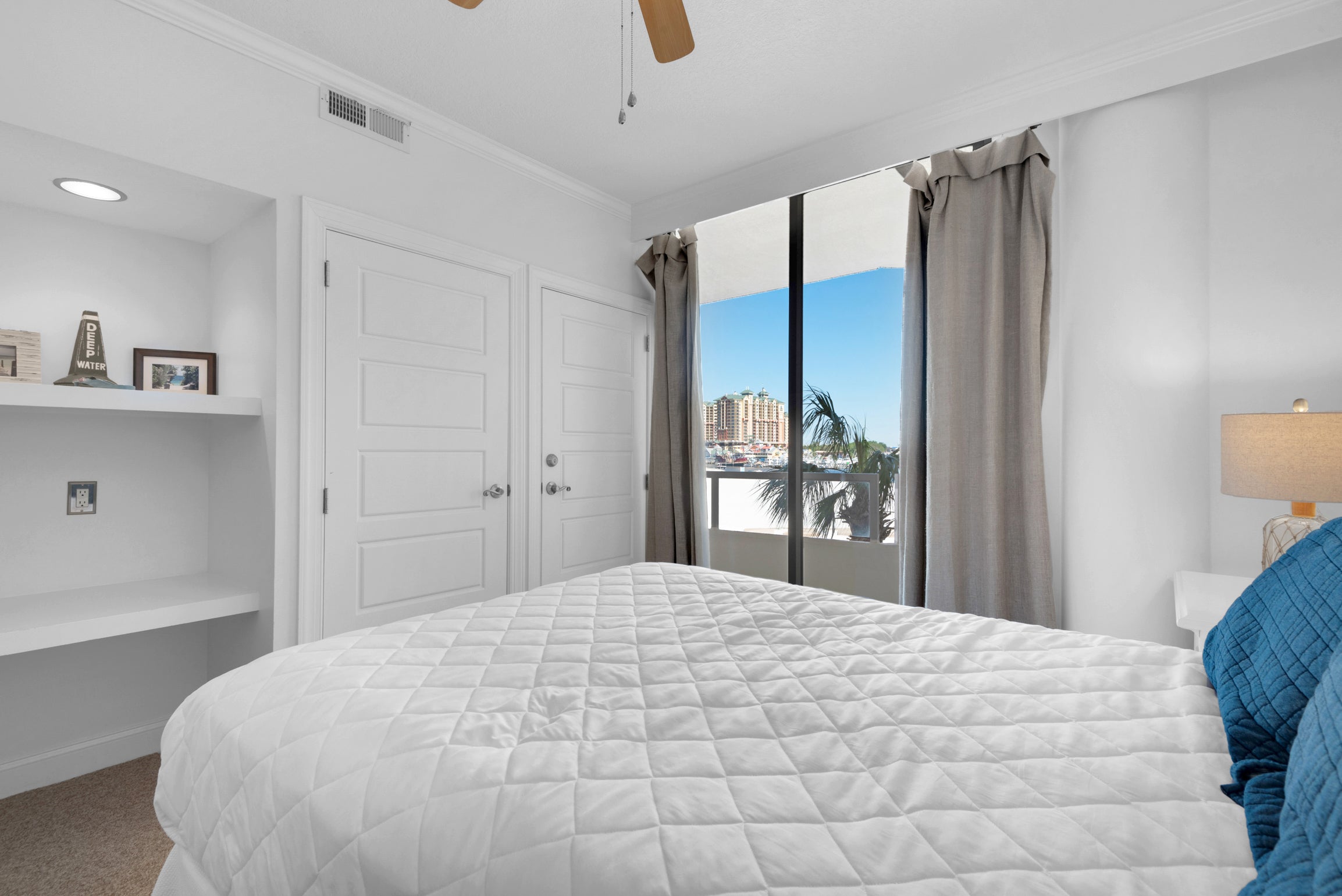 Pretty Guest Bedroom with Balcony Access