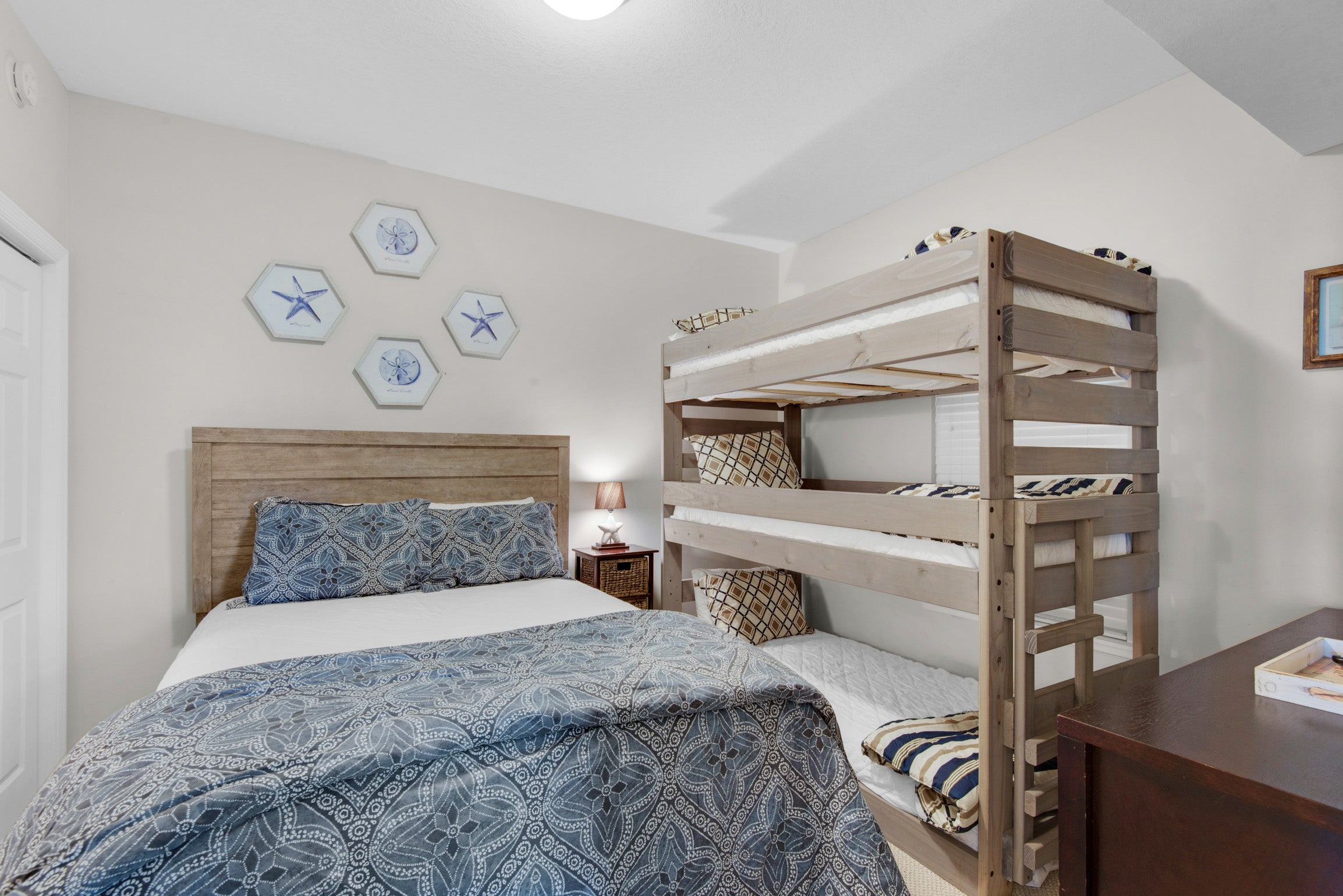 Guest room includes 3 tier bunk bed