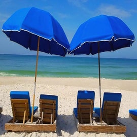 Beach chairs available to rent