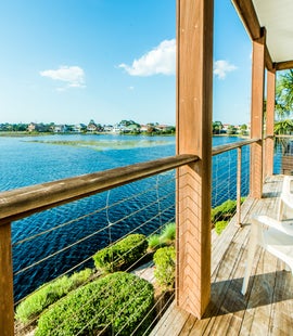 Relax on the balcony with lake views
