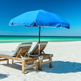 60 Steps to rent beach chairs & umbrella