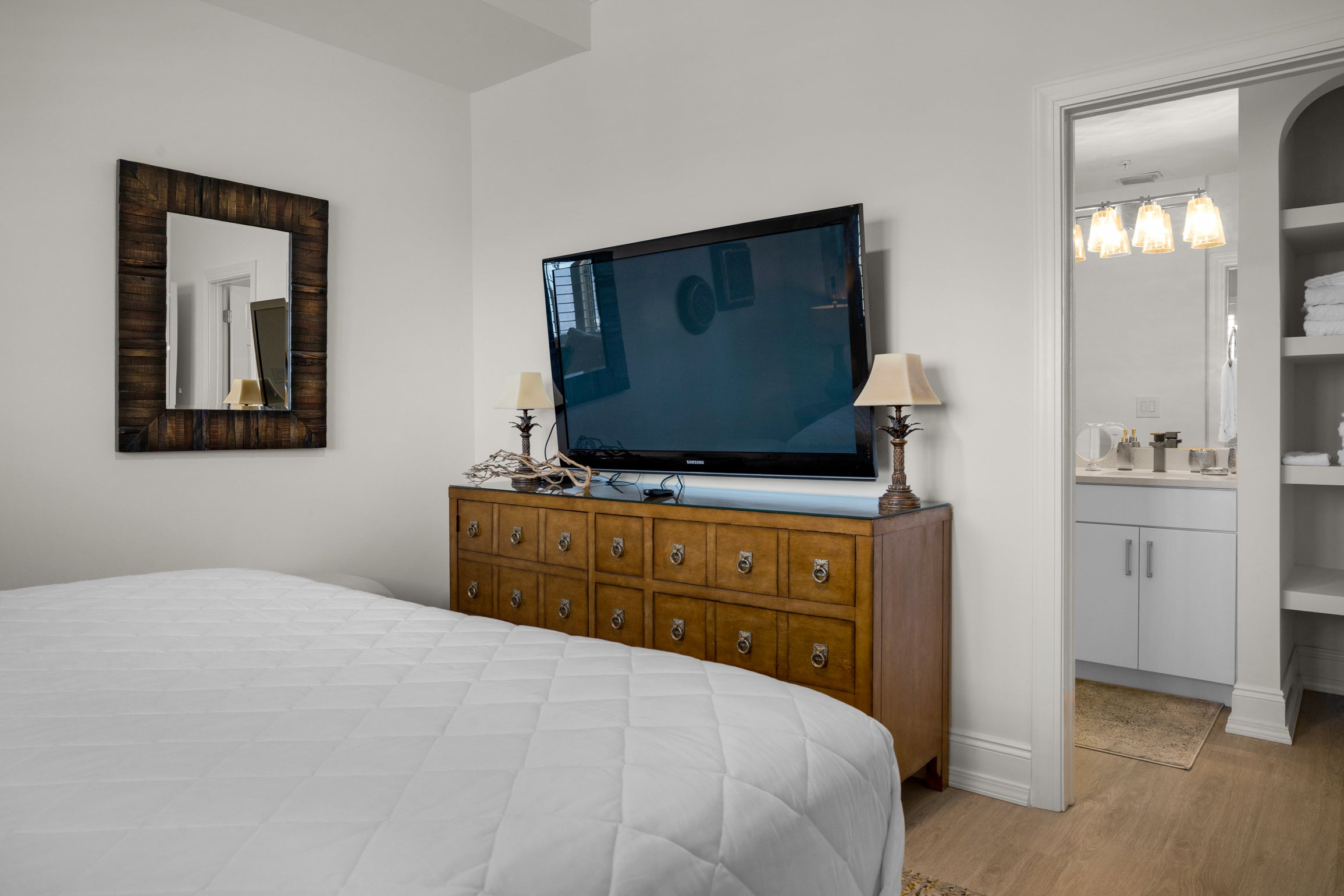 Spacious Guest Room with Large Flatscreen