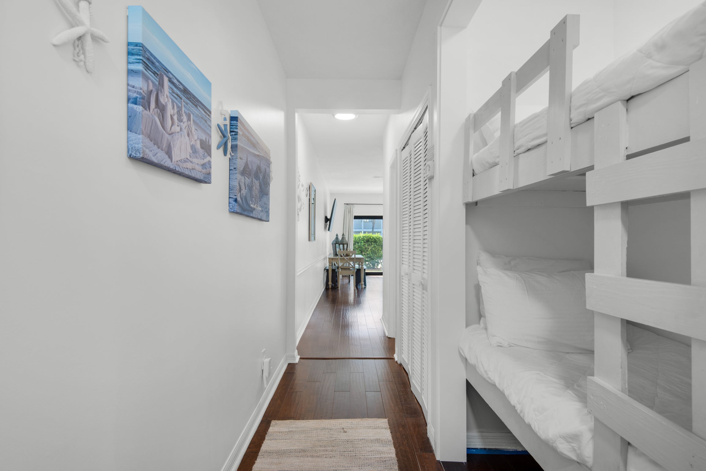 Hallway with bunk beds