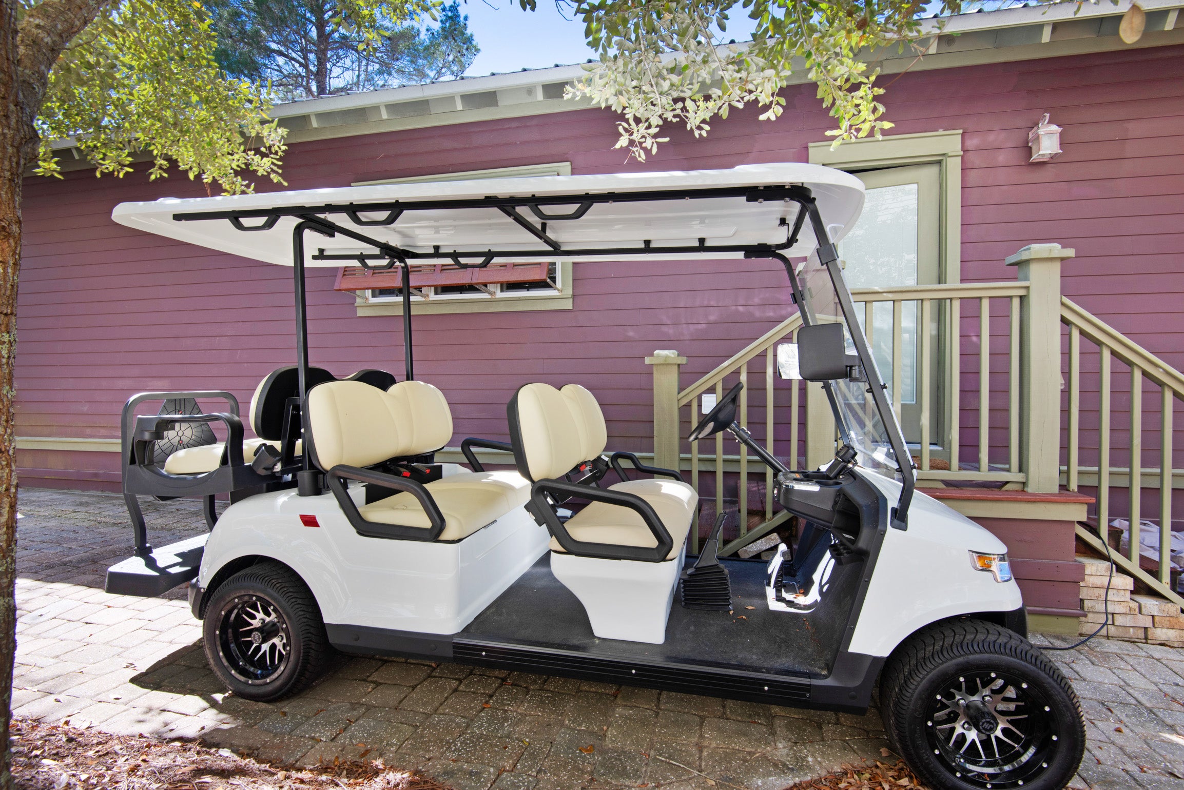 Go for a ride on the golf cart!