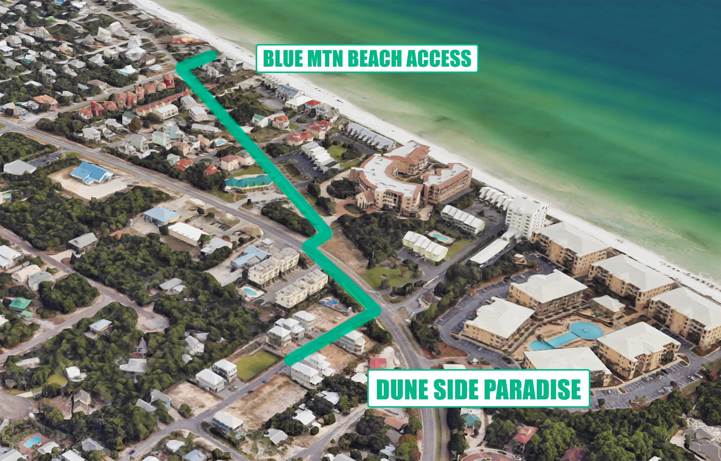 Dune Side Paradise Beach Access Map