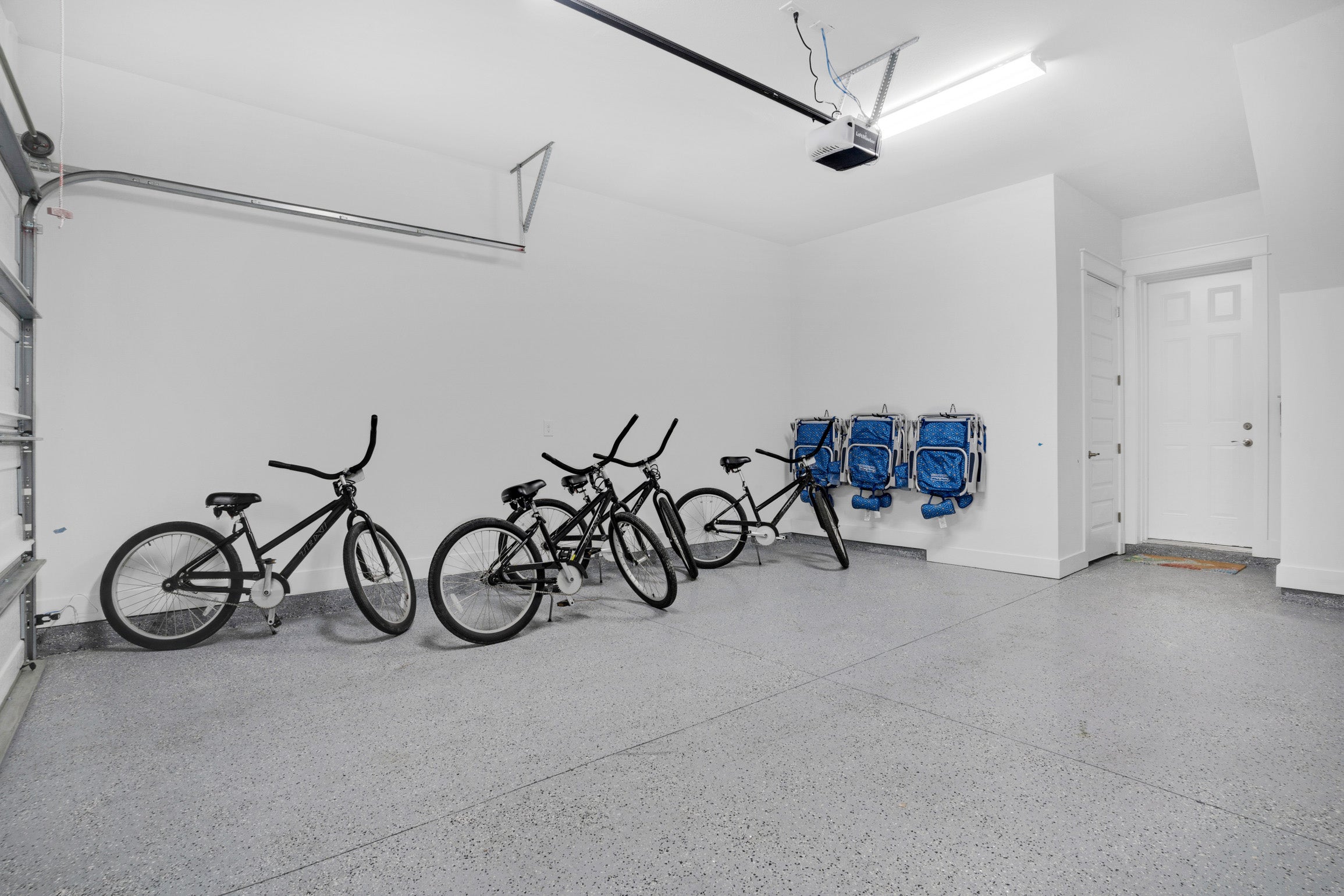 Garage with bikes to go for a ride