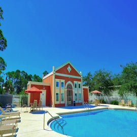 Fabulous pool and pool house at Frangista
