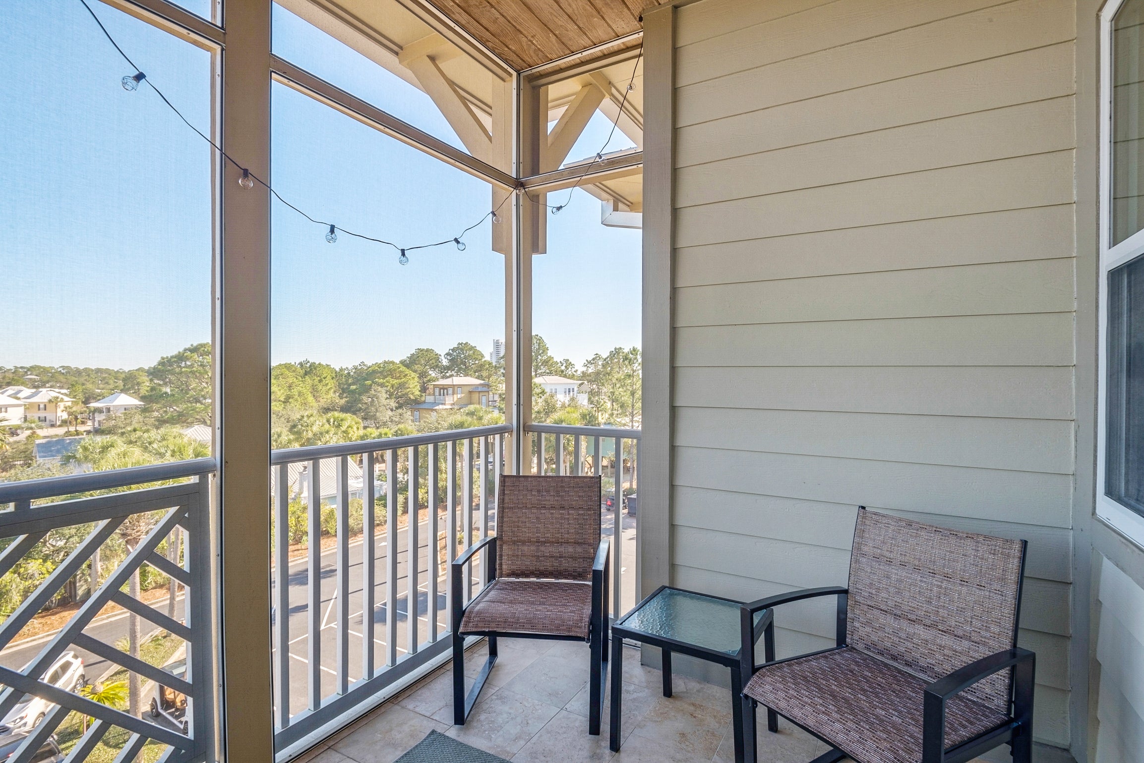 Relax on the screened in porch
