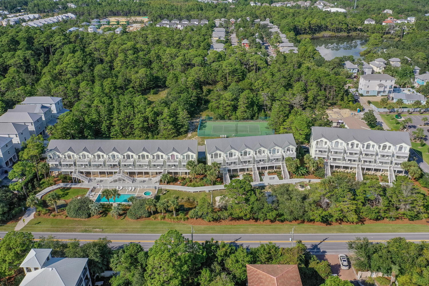 Aerial view of Bluebonnet by the Beach
