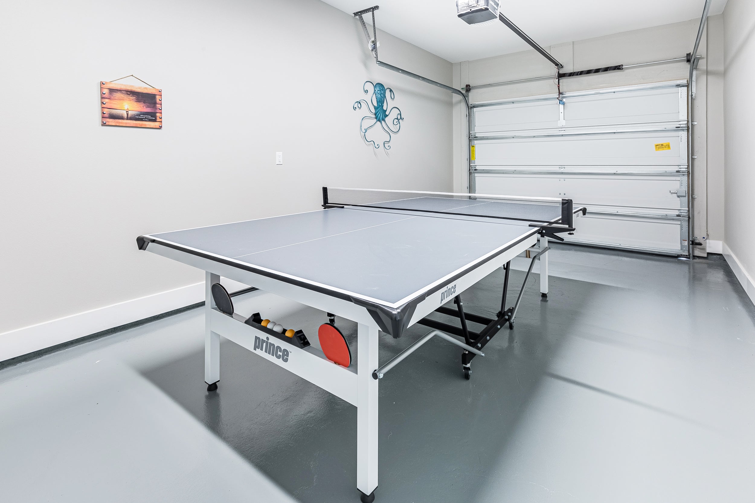 Garage has ping pong table!