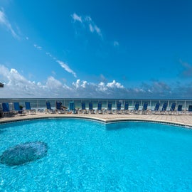 Beach front pool