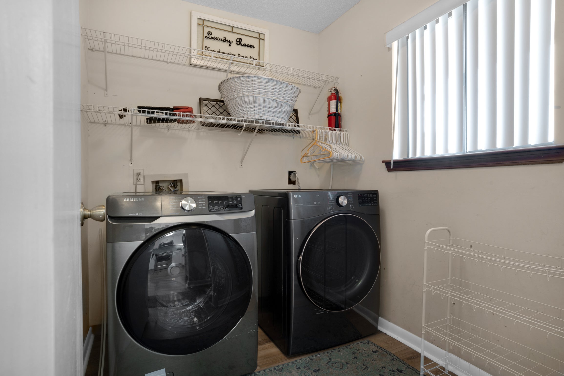 Washer Dryer in Laundry Room