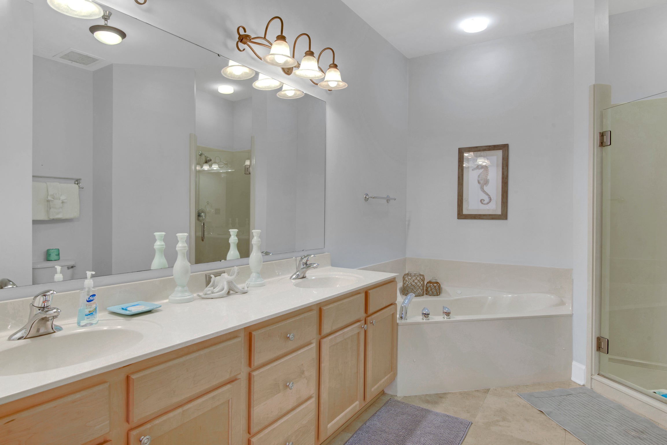 Master Bath with Soaking Tub and Shower