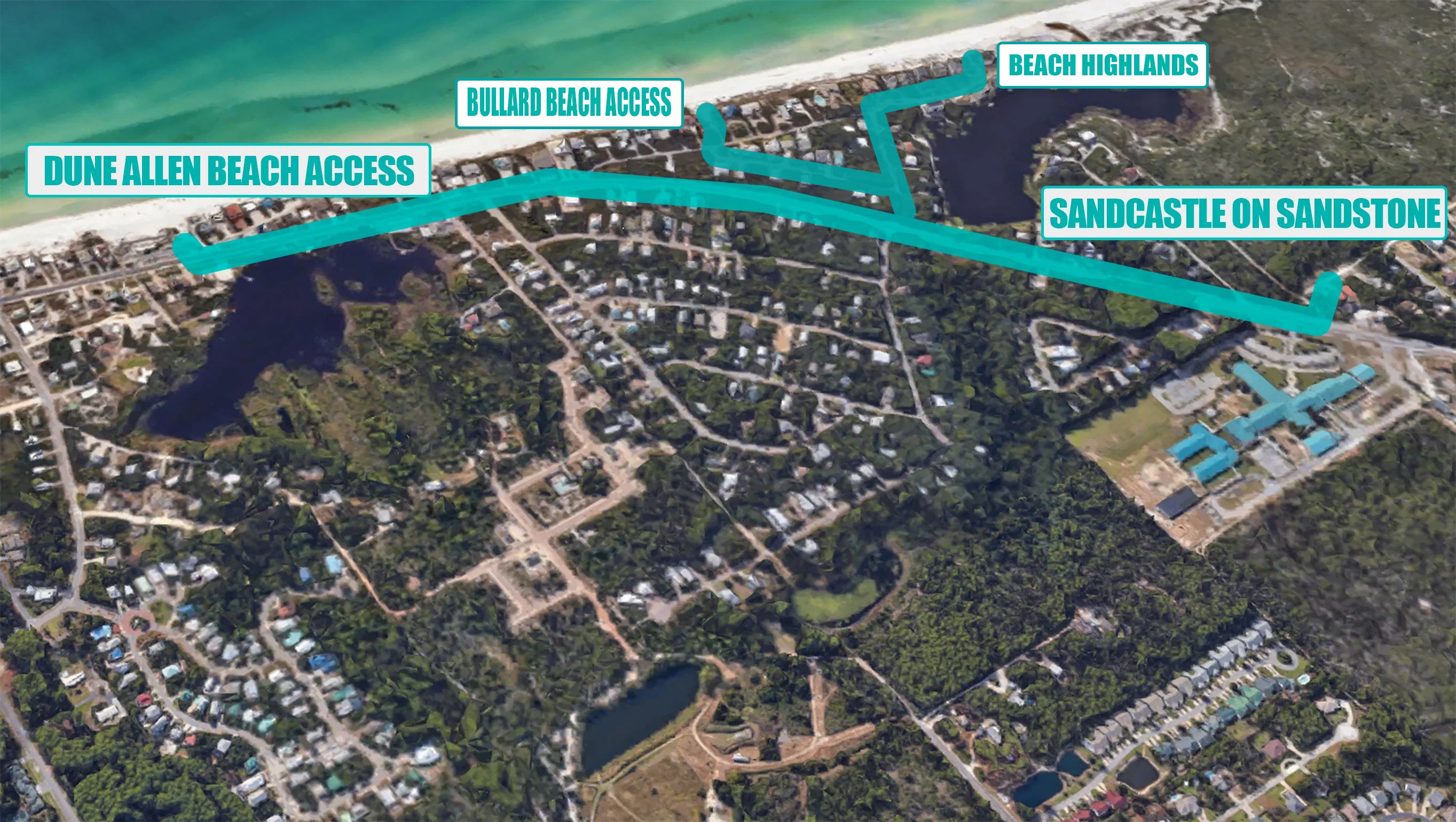6 Beach Access Points within 1 Mile