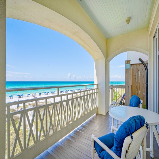 Stunning gulf views from one three balconies!