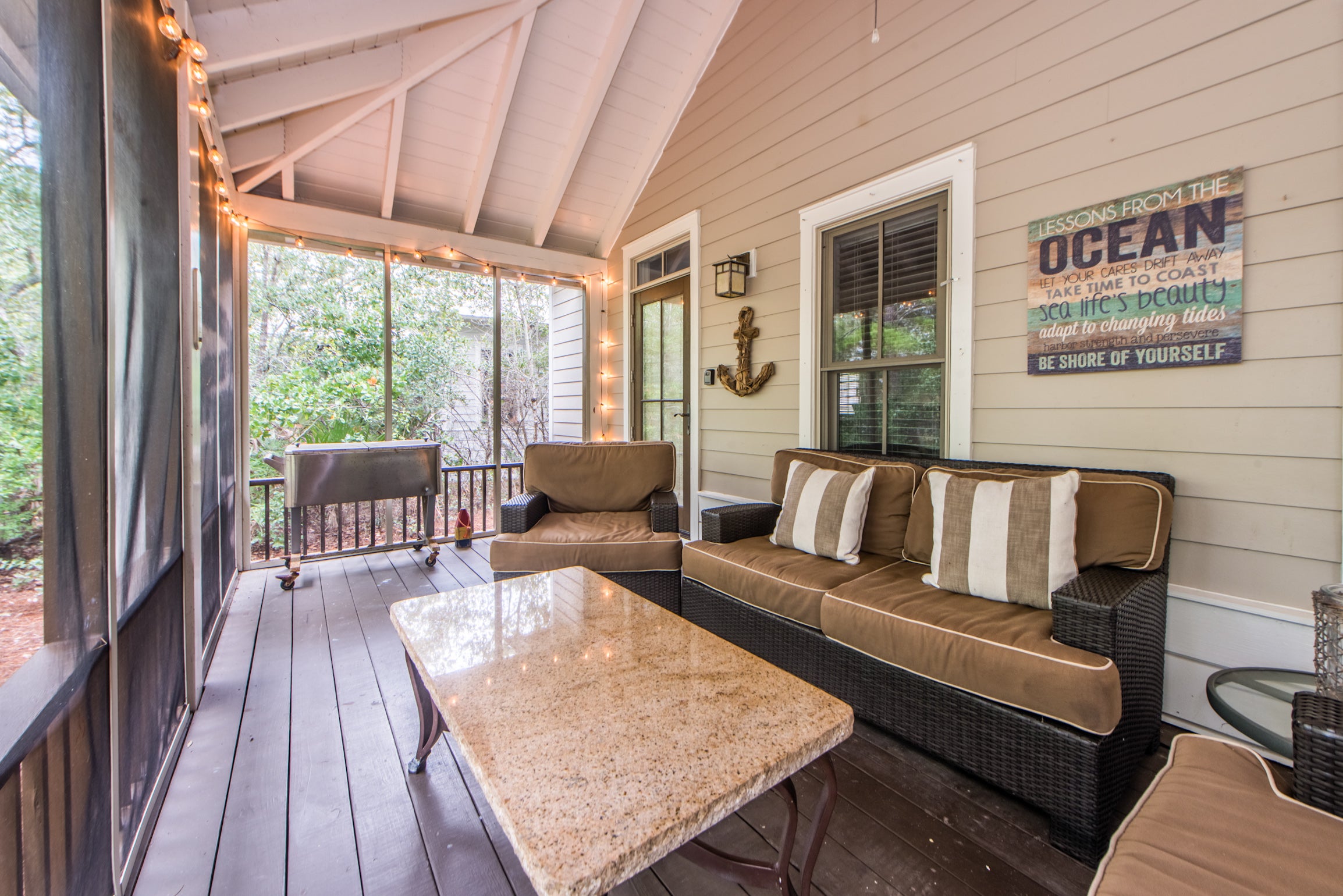 Relax or entertain on the huge screened porch