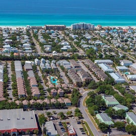 Aerial shot of Village of Crystal Beach!