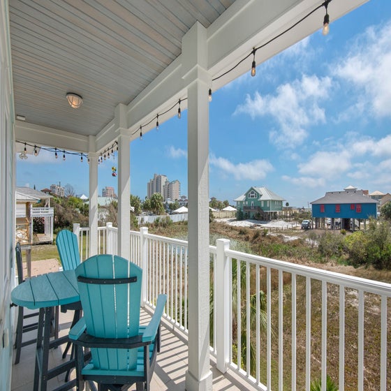 Enjoy the gulf breeze on the covered porch