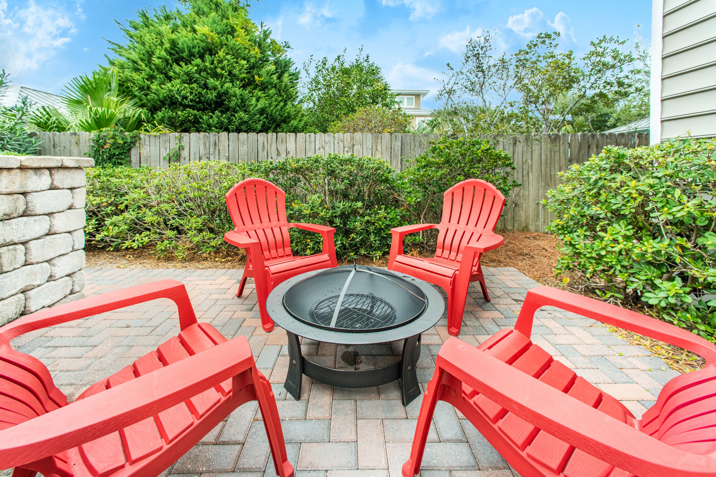 Sit around the fire pit and relax