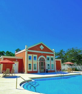 Fabulous pool and pool house at Frangista