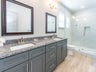 Master Bath with Dual Vanities and Walk in Shower