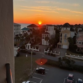 Sunset from the balcony