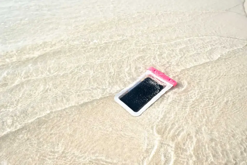 Phone-in-Waterproof-Case